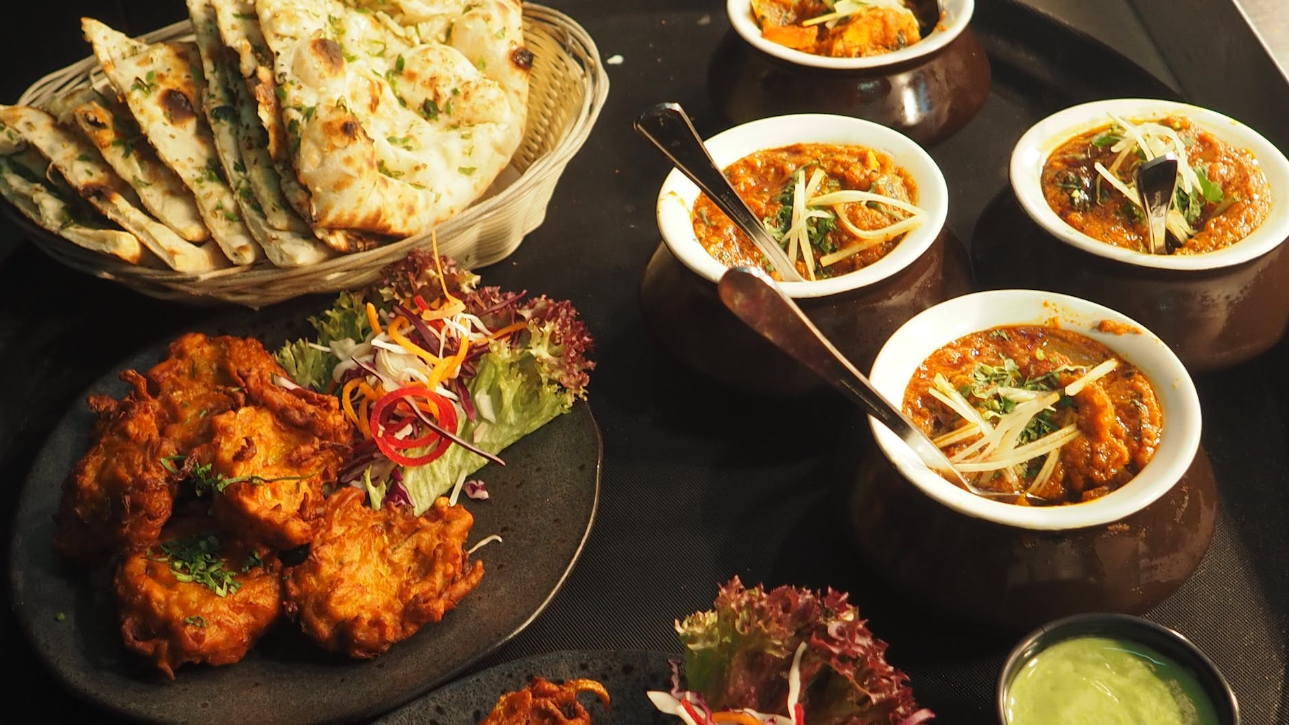 A selection of delicious South Asian food